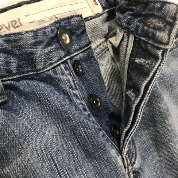 EVER 100% Cotton Denim Distressed Jeans Size 26 - Picture 2 of 8